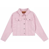 Levi's Otroška jeans jakna LVG COLOR BABY BAGGY TRUCKER roza barva