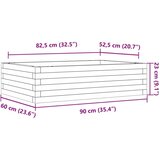  Vrtno cvetlično korito 90x60x23 cm trden les douglas, (21266417) | Shoptok.si