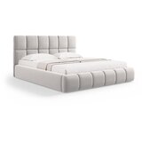 Micadoni Svijetlo sivi baršunasti tapecirani bračni krevet s prostorom za odlaganje s podnicom 160x200 cm Bellis – | shoptok.hr