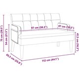  Chesterfield klupa Svijetlo siva 112 x 65.5 x 75 cm Baršun | shoptok.hr