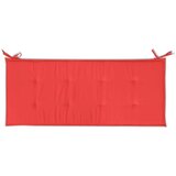  Jastuk za vrtnu klupu crveni 120 x 50 x 3 cm od tkanine Oxford | shoptok.hr