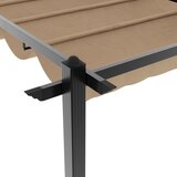  Vrtna sjenica s pomičnim krovom 3 x 6 m sivosmeđa aluminijska | shoptok.hr