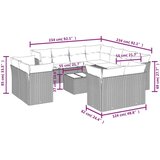  12-dijelni set vrtnih sofa od poliratana s jastucima crni | shoptok.hr