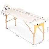 Modern Home Drveni masažni i rehabilitacioni sto, 2-sekcioni, sklopivi u kofer + torba | ePonuda.com