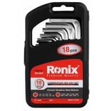 Ronix Alat Kljucevi set Kratki HEX & TORX 18-delni CR-V RH-2051 PLC 1-5-10MM/T10-T50 | ePonuda.com