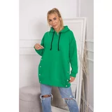 Kesi Insulated sweatshirt with press studs light green