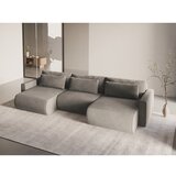 Cosmopolitan Design Svijetlo siva baršunasti sklopiva/s prostorom za odlaganje kutna garnitura (u obliku slova "U") Belfast – | shoptok.hr