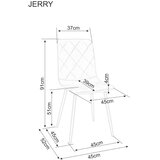 Stolica JERRY - Baršun - crna | shoptok.hr
