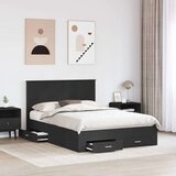  Konstrukcija postelje Črna 135 x 190 cm Konstruiran les, (5000103138) | Shoptok.si