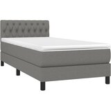  Krevet s oprugama i madracem tamnosivi 90x200 cm od tkanine | shoptok.hr