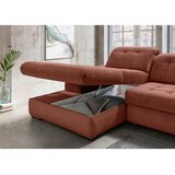 Livetastic KOTNA SEDEŽNA GARNITURA, rebrasti žamet barve korale | Shoptok.si