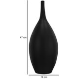 Keramička vaza 47 cm, crna | Eponuda.com