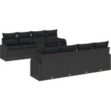 Sjedeća garnitura za vrt 9 kom. Crna poliratan 100 x 55 x 73 cm | shoptok.hr