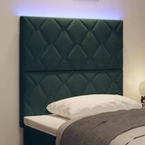  LED glava kreveta Tamnozelena 90 cm Baršun | shoptok.hr