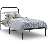 vidaXL Kovinski posteljni okvir z vzglavjem črn 90x190 cm | Shoptok.si