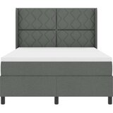  Krevet s opruga kutije Tamno siva 200 x 140 cm tkanina | shoptok.hr