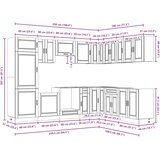  14-dijelni set kuhinjskih ormarića Porto konstruiranog drva Siva | Shoptok.si