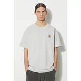 Carhartt WIP Pamučna majica S/S Nelson T-Shirt za muškarce, boja: siva, bez uzorka, I029949.1YEGD