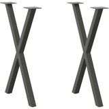 vidaXL Noge za blagovaonski stol u obliku slova X 2 kom antracit Cijene