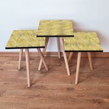 Hanah home 3Shp239 - yellow yellowwhite nesting table (3 pieces) | ePonuda.com