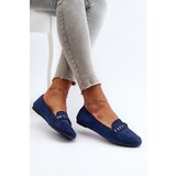 Boto Shiny Women's Moccasins with Chain Navy Aredilla | shoptok.hr