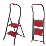 KADAX Lestev, gospodinjska lestev, 2 stopnici, zložljiva, jeklena, 150 kg, trdna, (5000356998) | Shoptok.si