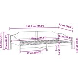 vidaXL Okvir kreveta bez madraca bijeli 90 x 190 cm masivna borovina | shoptok.hr