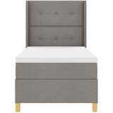 Box Postelja s pomičnim dnom in vzmetnico Taupe 100x200 cm Tkanina, (22050480) | Shoptok.si