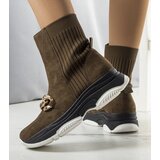 Gemre Green insulated ankle boots with chain Ulster | shoptok.hr
