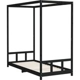  Za dječji krevet crni 90 x 200 cm od masivne borovine | shoptok.hr