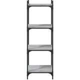 Regal za knjige s 4 razine siva boja hrasta 40x30x120 cm drveni | Eponuda.ba