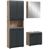MID.YOU Kopalnica Ice, Črna, Barva Hrasta, 3-Delna | Shoptok.si