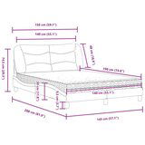  Krevet s madracem krem 140 x 190 cm od tkanine | shoptok.hr