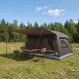  Obiteljski šator s krovom Smeđa siva 420 x 305 x 200 cm | shoptok.hr