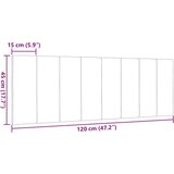 vidaXL Vzglavna stranica črna 120 cm blago | Shoptok.si