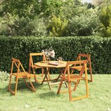 Maison Chic Zložljivi Vrtni Stoli - Stol za vrti 4 kosi trden akacijev les JS2892, (21875731) | Shoptok.si