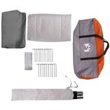 vidaXL Družinski šotor tipi za 6 oseb siv in oranžen vodoodporen | Shoptok.si