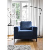 Miuform Temno moder fotelj iz rebrastega žameta Lofty Lilly – | Shoptok.si