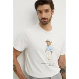 Polo Ralph Lauren Bombažna kratka majica moški, bela barva