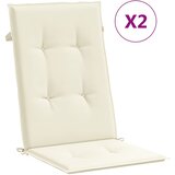  Jastuci za vrtne stolice 2 kom krem 120 x 50 x 3 cm od tkanine | shoptok.hr