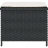  Vrtni taburei s jastucima 4 kom crni 41x41x36 cm od poliratana | shoptok.hr