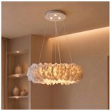 Brilagi LED luster na sajli FEATHER 3xE27/40W/230V + 3xLED/3W prečnik 40 cm bela Cene