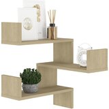  Zidne kutne police boja hrasta 40x40x50 cm konstruirano drvo | shoptok.hr