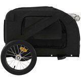 vidaXL Prikolica za bicikl za ljubimce crna od tkanine i željeza | shoptok.hr