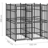 vidaXL Vanjski kavez za pse čelični 3,69 m² | shoptok.hr
