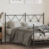 The Living Store Kovinsko posteljno vzglavje črno 140 cm - Vzglavje, (21660250) | Shoptok.si