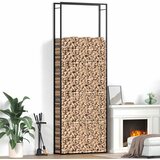  Stalak za drva za ogrjev mat crni 110x28x312 cm čelični | Eponuda.ba