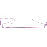 Krov za šator za zabave 6 x 3 m smeđe-sivi 270 g/m² | shoptok.hr