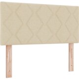 Box Postelja z vzmetnico z vzmetnico krema 90 x 200 cm blago, (5000128042) Slike