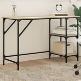 vidaXL Pisalna miza sonoma hrast 120x50x75 cm kovina in inženirski les | Shoptok.si